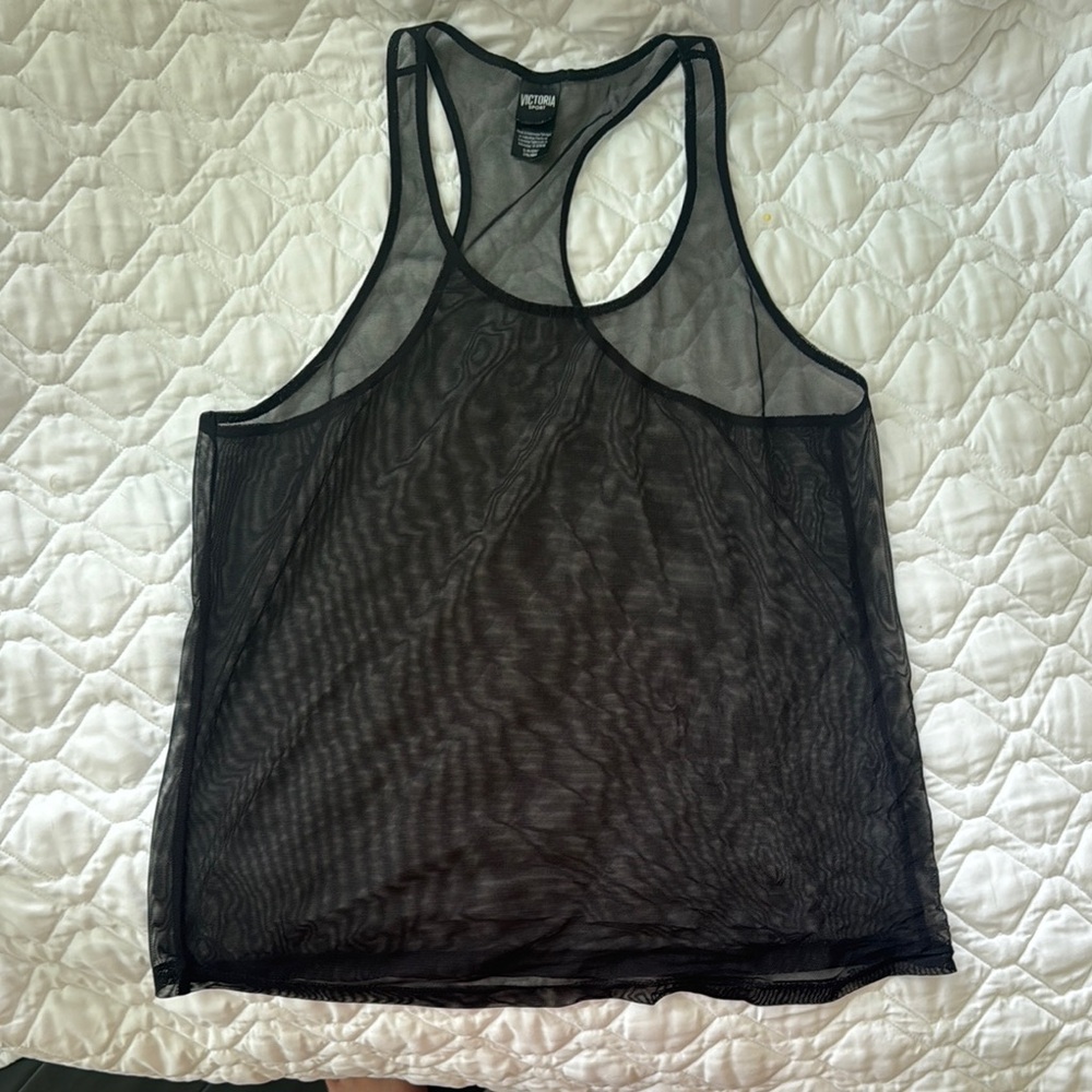 Victoria secret sport Black Sheer Tank Top